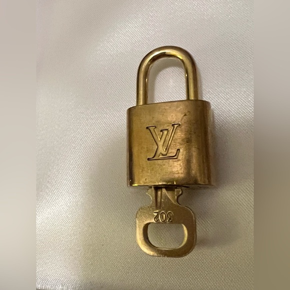 Louis Vuitton Gold (Brass) Padlock with Key #302 - Picture 7 of 8